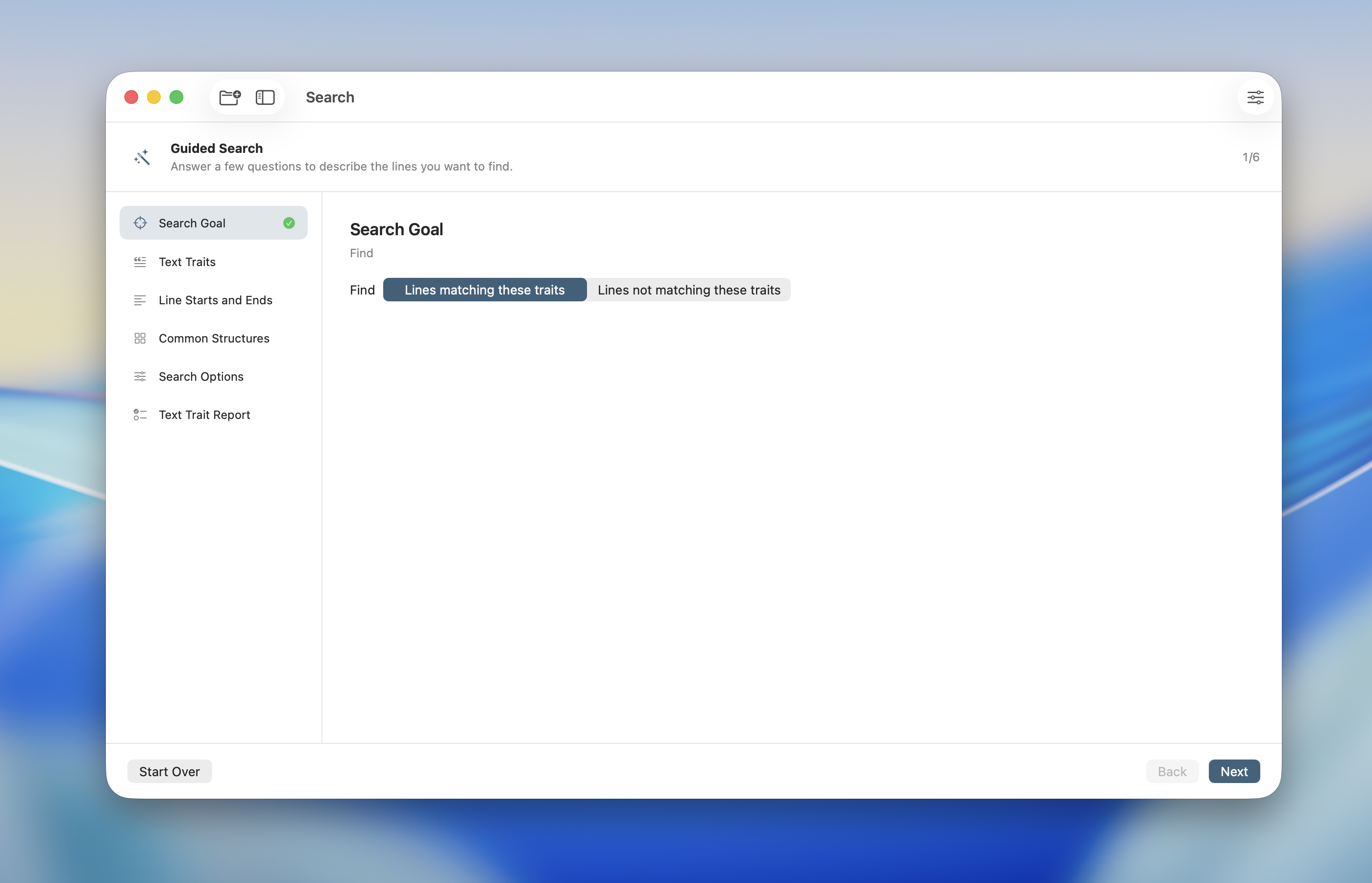 FindText PRO Question Mode search goal step